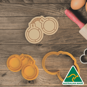 Police Handcuffs Cookie Cutter and Embosser Stamp